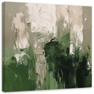 Quadro su tela, Astratto natura verde - 50x50