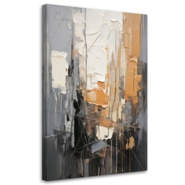 Quadro su tela, Astrazione Città  Texture Beige...