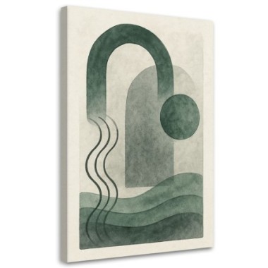 Quadro su tela, Astrazione geometrica Verde...