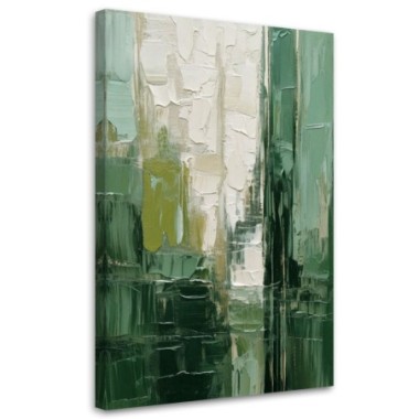 Quadro su tela, Astrazione Texture Verde Ecru...