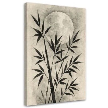 Quadro su tela, Bambà¹ Luna Acquerello Seppia Natura...