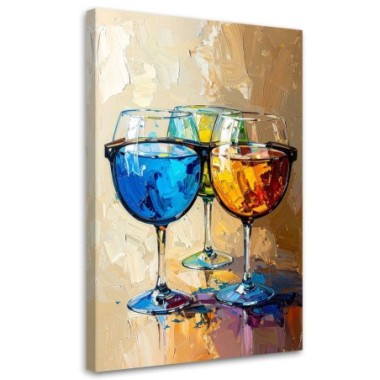 Quadro su tela, Bicchieri da cocktail - 80x120