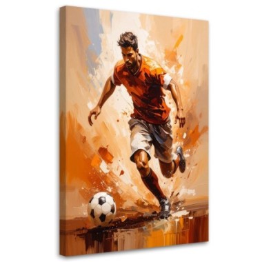 Quadro su tela, Calciatore in azione - 40x60
