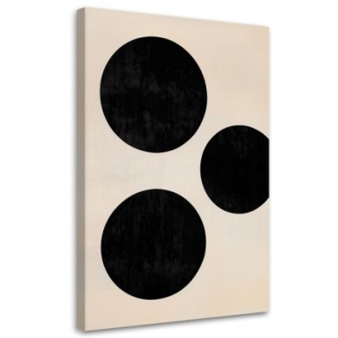 Quadro su tela, Cerchi Minimalismo Astratto Beige -...