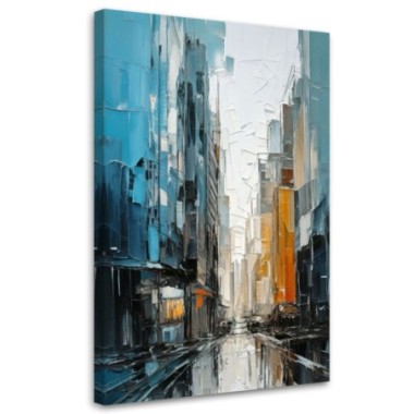 Quadro su tela, Città  Architettura Texture Blu...