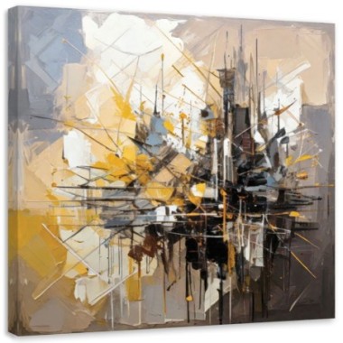 Quadro su tela, Città  astratta geometrica - 30x30