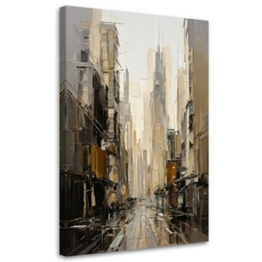 Quadro su tela, Città  Strada Immagine Minimalismo...