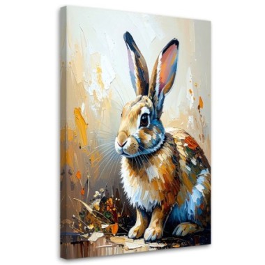 Quadro su tela, Coniglio animale - 80x120