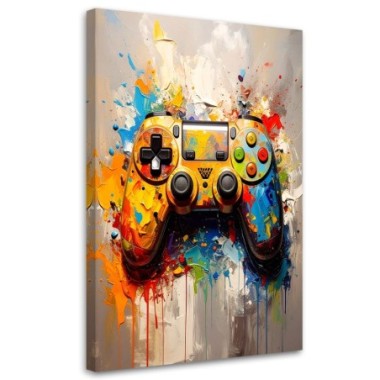Quadro su tela, Controller colorato per videogiochi...