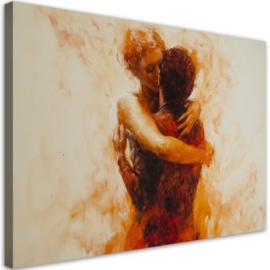 Quadro su tela, Coppia innamorata Nudo astratto...