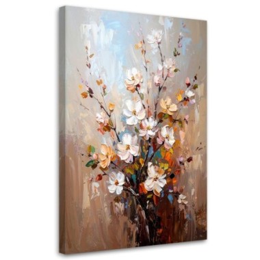 Quadro su tela, Delicato bouquet di fiori - 40x60