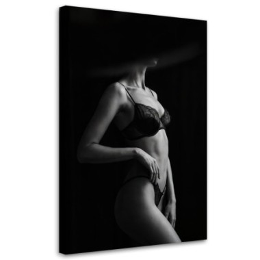 Quadro su tela, Donna in biancheria intima - 60x90
