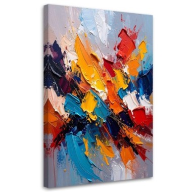 Quadro su tela, Esplosione di colori Astratto...