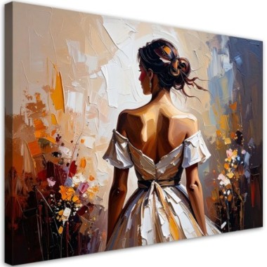 Quadro su tela, Figura di donna glamour - 120x80