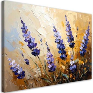 Quadro su tela, Fiori di lavanda - 90x60
