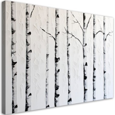 Quadro su tela, Foresta di betulle - 90x60