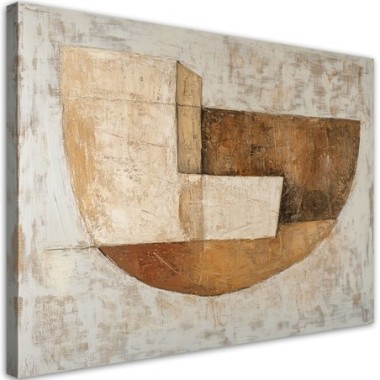 Quadro su tela, Forma astratta beige Loft - 120x80