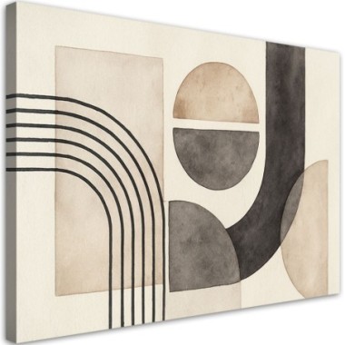 Quadro su tela, Forme geometriche Acquerello - 60x40