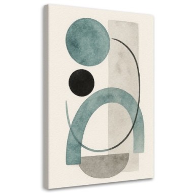 Quadro su tela, Forme geometriche Acquerello - 70x100