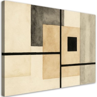 Quadro su tela, Forme geometriche Acquerello - 90x60