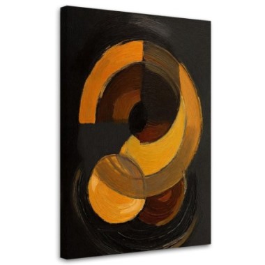 Quadro su tela, Forme geometriche Astrazione Marrone...