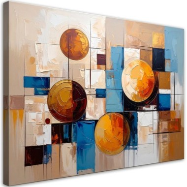 Quadro su tela, Forme geometriche colorate - 100x70