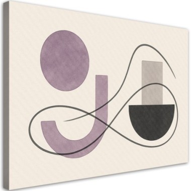 Quadro su tela, Forme geometriche Viola - 60x40
