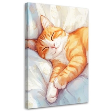 Quadro su tela, Gatto Animale Astratto - 70x100