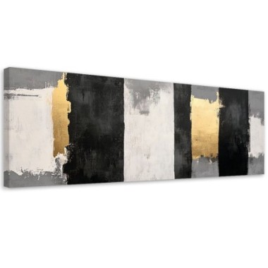 Quadro su tela, Geometria astratta Glamour - 120x40