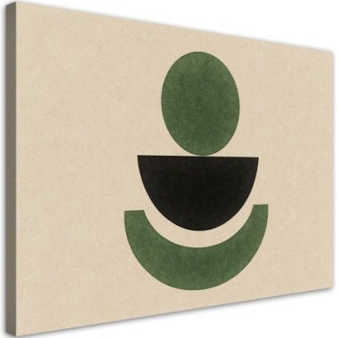 Quadro su tela, Geometria Astratto Verde - 100x70