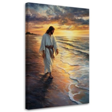 Quadro su tela, Gesà¹ Cristo che cammina sulle acque...