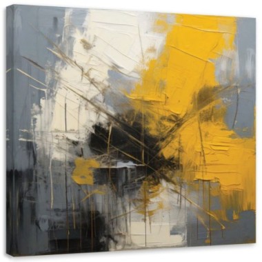 Quadro su tela, Impressionismo astratto Oro Moderno...