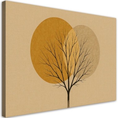 Quadro su tela, Japandi Albero Astrattismo - 120x80
