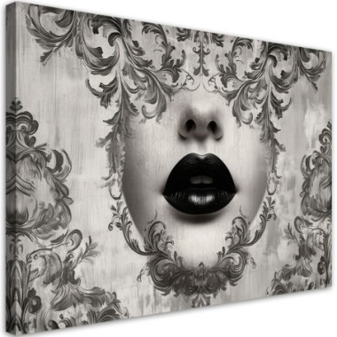 Quadro su tela, Labbra del volto di donna...