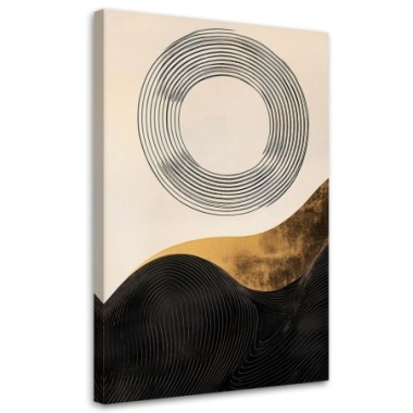 Quadro su tela, Linee circolari Astratto - 70x100