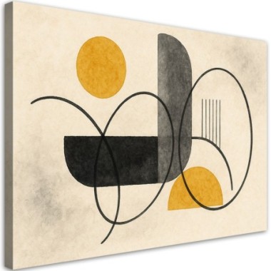 Quadro su tela, Linee geometriche Beige - 120x80
