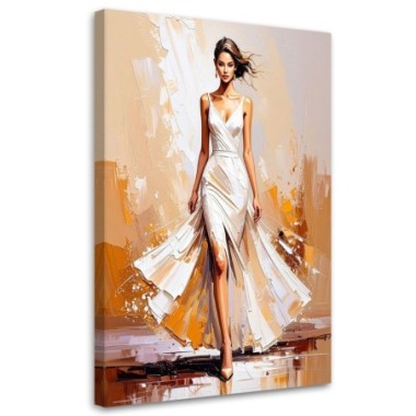 Quadro su tela, Modella alla sfilata di moda - 40x60