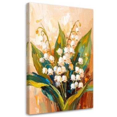 Quadro su tela, Mughetti Fiori Piante Natura - 60x90