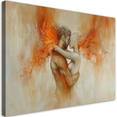 Quadro su tela, Nudo Amanti Beige - 90x60