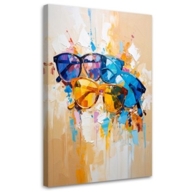 Quadro su tela, Occhiali da sole - 80x120