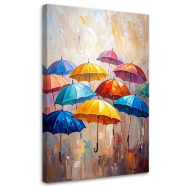Quadro su tela, Ombrelli colorati Astratto - 60x90