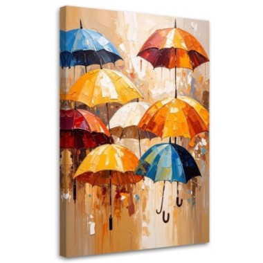 Quadro su tela, Ombrelli colorati Astratto - 60x90