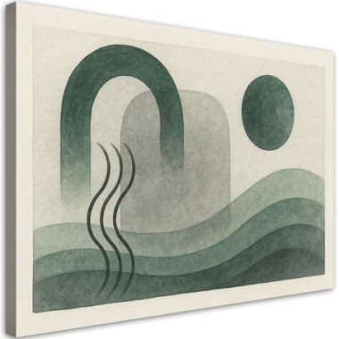 Quadro su tela, Onde astratte Acquerello - 100x70