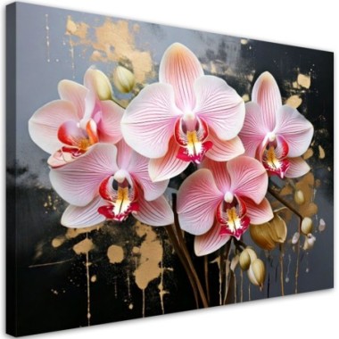 Quadro su tela, Orchidea Orchidea Fiori rosa - 60x40