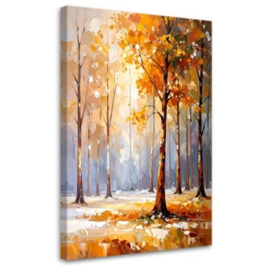 Quadro su tela, Paesaggio Alberi Bosco Natura - 70x100