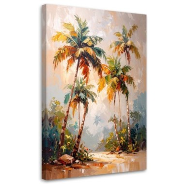 Quadro su tela, Paesaggio Alberi di palma Giungla -...