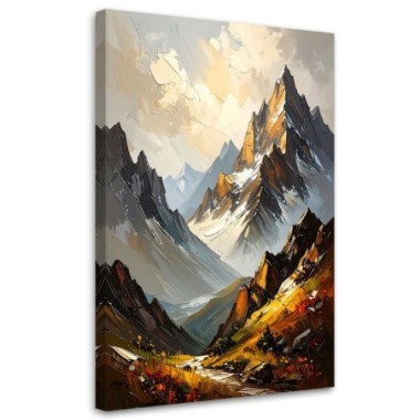 Quadro su tela, Paesaggio Montagne Natura - 80x120