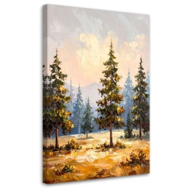 Quadro su tela, Paesaggio montano Alberi Natura - 40x60