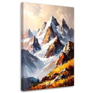 Quadro su tela, Paesaggio montano invernale - 70x100