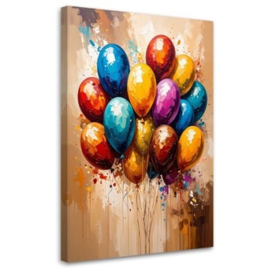 Quadro su tela, Palloncini colorati Astratto - 40x60